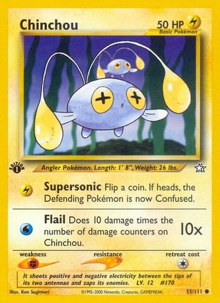 Chinchou 055  - 1st Edition Neo Genesis - Common