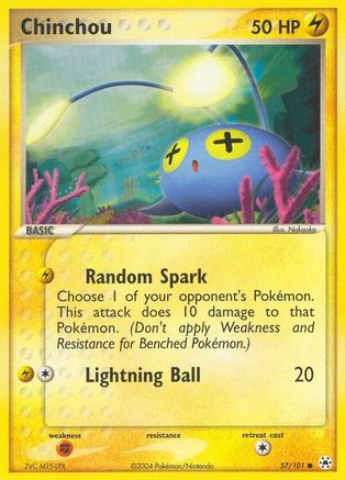 Chinchou - 57/101/101  Hidden Legends - Common