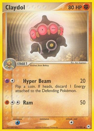 Claydol - 31/101/101  Hidden Legends - Uncommon