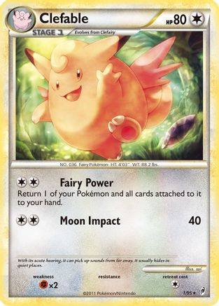 Clefable  - Reverse Holofoil Call of Legends - Holo Rare