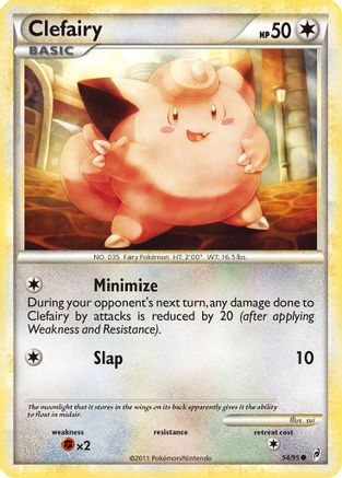 Clefairy 054  - Reverse Holofoil Call of Legends - Common