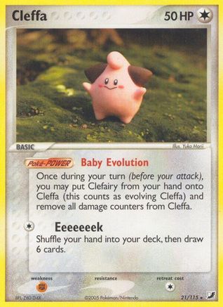 Cleffa  - Reverse Holofoil Unseen Forces - Rare