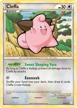 Cleffa 017  - Reverse Holofoil HeartGold SoulSilver - Rare