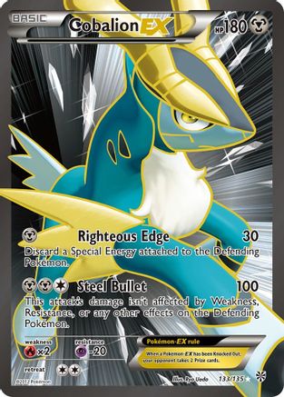 Cobalion EX (133 Full Art)  - Holofoil Plasma Storm - Ultra Rare