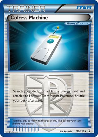 Colress Machine (Team Plasma) 119  - Reverse Holofoil Plasma Storm - Uncommon
