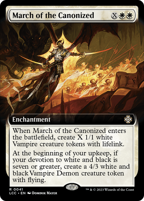 March of the Canonized (Extended Art) (LCC-041) - The Lost Caverns of Ixalan Commander: (Extended Art)