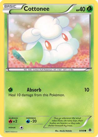 Cottonee (9)  - Reverse Holofoil Emerging Powers - Common