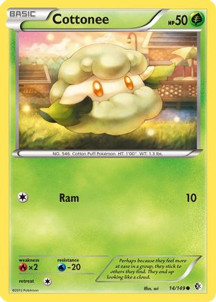 Cottonee  - Reverse Holofoil Boundaries Crossed - Common