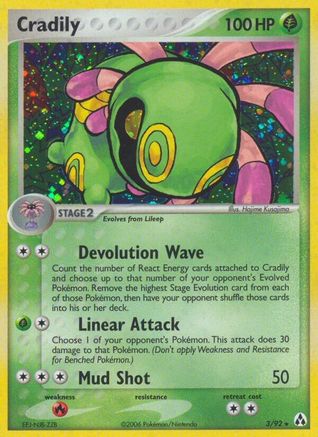 Cradily  - Holofoil Legend Maker - Holo Rare