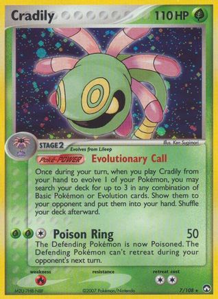 Cradily  - Holofoil Power Keepers - Holo Rare