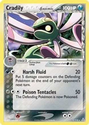Cradily (Delta Species)  - Holofoil Holon Phantoms - Holo Rare