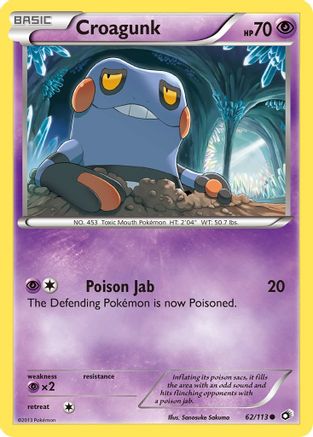 Croagunk  - Reverse Holofoil Legendary Treasures - Common