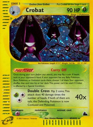 Crobat (H5)  - Holofoil Skyridge - Holo Rare