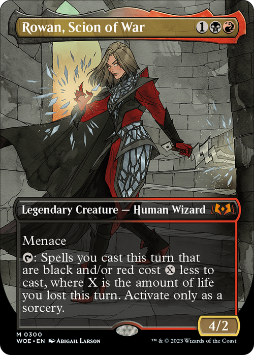 Rowan, Scion of War (Borderless) (WOE-300) - Wilds of Eldraine Foil
