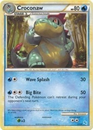 Croconaw (#17)  HGSS Trainer Kit Gyarados & Raichu - Common