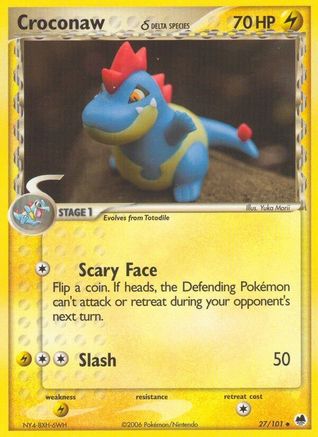 Croconaw (Delta Species) 027  Dragon Frontiers - Uncommon