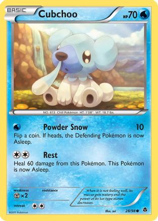 Cubchoo (28) (28) 028  - Reverse Holofoil Emerging Powers - Common
