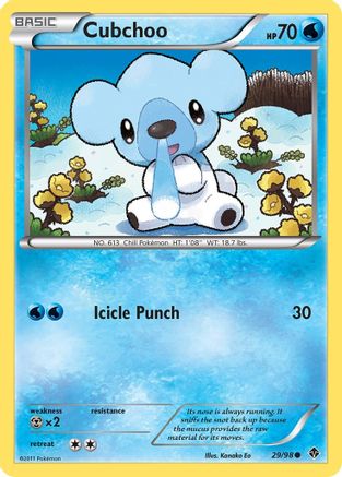 Cubchoo (29)  - Reverse Holofoil Emerging Powers - Common