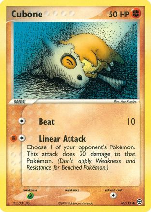 Cubone 060  - Reverse Holofoil FireRed & LeafGreen - Common