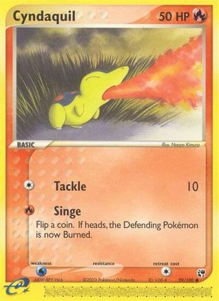 Cyndaquil 059  - Reverse Holofoil Sandstorm - Common