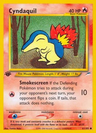 Cyndaquil 061  - 1st Edition Neo Destiny - Common