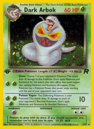 Dark Arbok (2) (2) 002  - 1st Edition Holofoil Team Rocket - Holo Rare