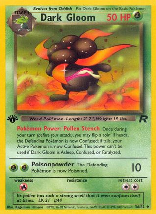 Dark Gloom 036  - 1st Edition Team Rocket - Uncommon
