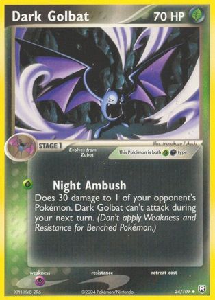 Dark Golbat 034  Team Rocket Returns - Uncommon