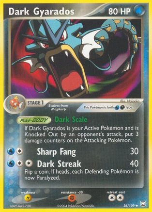 Dark Gyarados 036  - Reverse Holofoil Team Rocket Returns - Uncommon