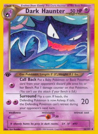 Dark Haunter 036  - 1st Edition Neo Destiny - Uncommon
