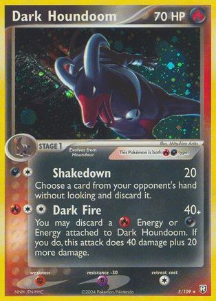 Dark Houndoom 005/109  - Reverse Holofoil Team Rocket Returns - Holo Rare
