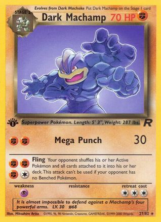 Dark Machamp (27) (27) 027  - 1st Edition Team Rocket - Rare
