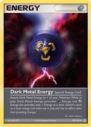 Dark Metal Energy/110  - Reverse Holofoil Holon Phantoms - Uncommon