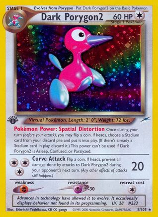 Dark Porygon2  - 1st Edition Holofoil Neo Destiny - Holo Rare