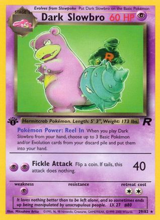 Dark Slowbro (29) (29) 029  - 1st Edition Team Rocket - Rare