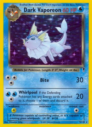 Dark Vaporeon  - Reverse Holofoil Legendary Collection - Holo Rare
