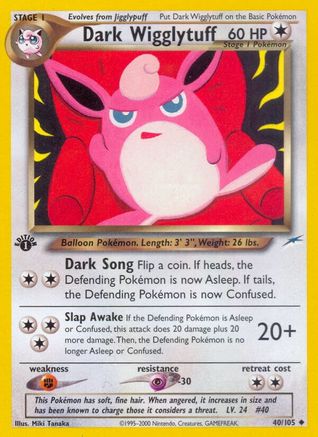 Dark Wigglytuff 040  - 1st Edition Neo Destiny - Uncommon