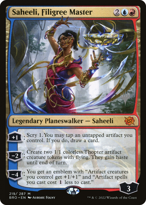 Saheeli, Filigree Master (PPBRO-219) - The Brothers' War Promos Foil