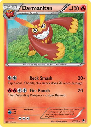 Darmanitan  - Reverse Holofoil Emerging Powers - Rare