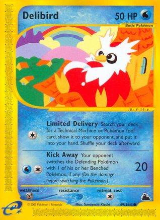 Delibird  - Reverse Holofoil Skyridge - Common
