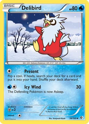 Delibird/149  - Reverse Holofoil Boundaries Crossed - Uncommon
