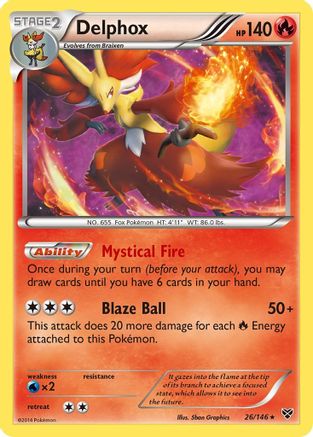 Delphox/146  - Holofoil XY Base Set - Holo Rare