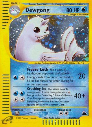 Dewgong (H6)  - Holofoil Skyridge - Holo Rare