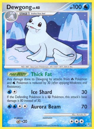 Dewgong  - Reverse Holofoil Supreme Victors - Rare