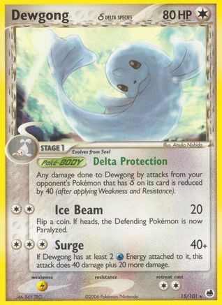Dewgong (Delta Species)  - Reverse Holofoil Dragon Frontiers - Rare