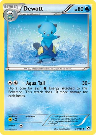 Dewott (30)  Black and White - Uncommon