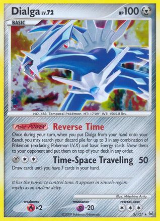 Dialga (5)  - Holofoil Platinum - Holo Rare