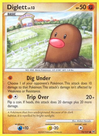 Diglett 072  - Reverse Holofoil Platinum - Common