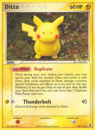 Ditto (Pikachu) 039/113  Delta Species - Uncommon