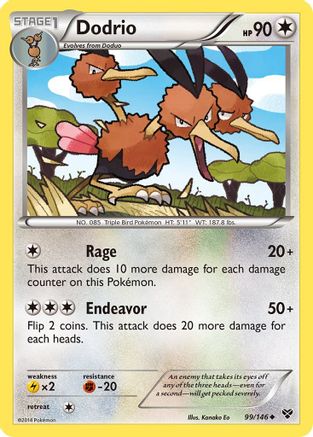 Dodrio  - Reverse Holofoil XY Base Set - Uncommon
